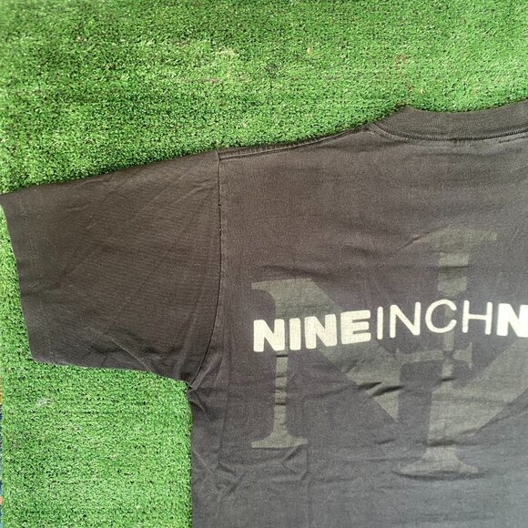 Vintage 90s Nine Inch Nails Shirt Metal Rock Band Logo Tee - Picture 6 of 7